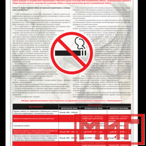 Фото 61 - Курение запрещено, плакат.